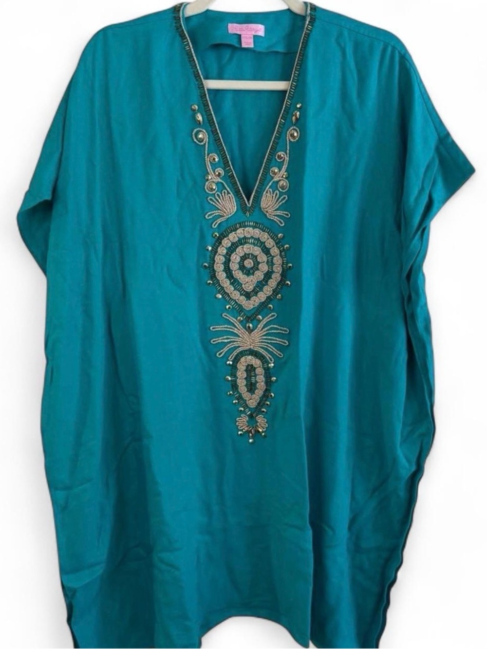 Lilly Pulitzer Chai Caftan / Kaftan Dress in Agate Green